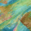 Piper Looms Chantille Abstract ACN2040 Teal Machine Washable Area Rug Swatch Image