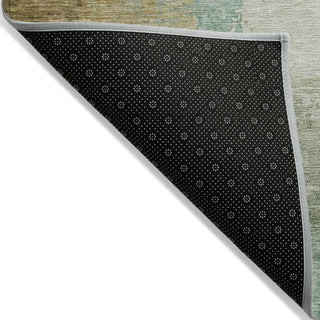 Piper Looms Chantille Abstract ACN2041 Aloe Machine Washable Area Rug Backing Image