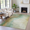 Piper Looms Chantille Abstract ACN2041 Aloe Machine Washable Area Rug Lifestyle Image Feature