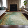 Piper Looms Chantille Abstract ACN2041 Aloe Machine Washable Area Rug Lifestyle Image Feature