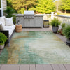 Piper Looms Chantille Abstract ACN2041 Aloe Machine Washable Area Rug Outdoor Lifestyle Image Feature
