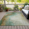 Piper Looms Chantille Abstract ACN2041 Aloe Machine Washable Area Rug Outdoor Lifestyle Image Feature