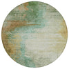 Piper Looms Chantille Abstract ACN2041 Aloe Machine Washable Area Rug Round Main Image