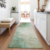 Piper Looms Chantille Abstract ACN2041 Aloe Machine Washable Area Rug Runner Lifestyle Image Feature