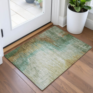 Piper Looms Chantille Abstract ACN2041 Aloe Machine Washable Area Rug Scatter Lifestyle Image Feature