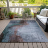 Piper Looms Chantille Abstract ACN2041 Blue Machine Washable Area Rug Outdoor Lifestyle Image Feature