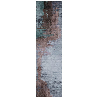 Piper Looms Chantille Abstract ACN2041 Blue Machine Washable Area Rug Runner Main Image