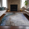 Piper Looms Chantille Abstract ACN2041 Brown Machine Washable Area Rug Lifestyle Image Feature