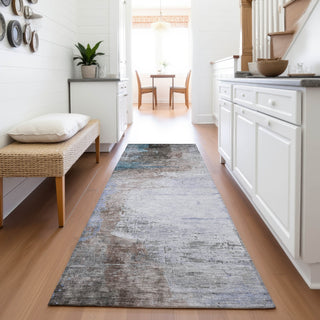 Piper Looms Chantille Abstract ACN2041 Brown Machine Washable Area Rug Runner Lifestyle Image Feature