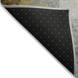 Piper Looms Chantille Abstract ACN2041 Chocolate Machine Washable Area Rug Backing Image