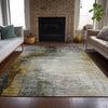 Piper Looms Chantille Abstract ACN2041 Chocolate Machine Washable Area Rug Lifestyle Image Feature