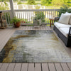 Piper Looms Chantille Abstract ACN2041 Chocolate Machine Washable Area Rug Outdoor Lifestyle Image Feature