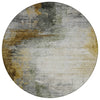 Piper Looms Chantille Abstract ACN2041 Chocolate Machine Washable Area Rug Round Main Image