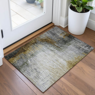 Piper Looms Chantille Abstract ACN2041 Chocolate Machine Washable Area Rug Scatter Lifestyle Image Feature