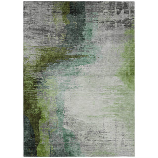 Piper Looms Chantille Abstract ACN2041 Green Machine Washable Area Rug main image
