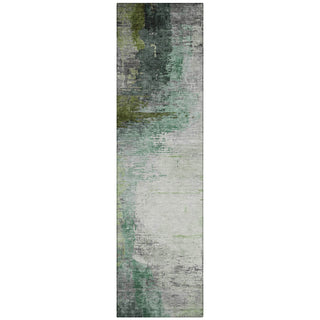 Piper Looms Chantille Abstract ACN2041 Green Machine Washable Area Rug Runner Main Image
