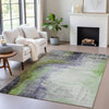 Piper Looms Chantille Abstract ACN2041 Plum Machine Washable Area Rug Lifestyle Image Feature