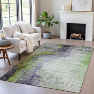 Piper Looms Chantille Abstract ACN2041 Plum Machine Washable Area Rug Lifestyle Image Feature