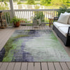Piper Looms Chantille Abstract ACN2041 Plum Machine Washable Area Rug Outdoor Lifestyle Image Feature