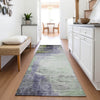 Piper Looms Chantille Abstract ACN2041 Plum Machine Washable Area Rug Runner Lifestyle Image Feature