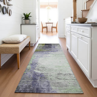 Piper Looms Chantille Abstract ACN2041 Plum Machine Washable Area Rug Runner Lifestyle Image Feature
