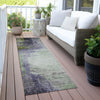 Piper Looms Chantille Abstract ACN2041 Plum Machine Washable Area Rug Runner Outdoor Lifestyle Image Feature