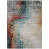Piper Looms Chantille Abstract ACN2041 Teal Machine Washable Area Rug main image