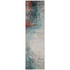 Piper Looms Chantille Abstract ACN2041 Teal Machine Washable Area Rug Runner Main Image