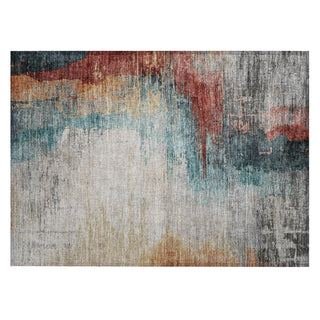Piper Looms Chantille Abstract ACN2041 Teal Machine Washable Area Rug Scatter Main Image