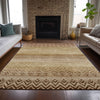 Piper Looms Chantille Geometric ACN2042 Beige Machine Washable Area Rug Lifestyle Image Feature