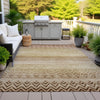 Piper Looms Chantille Geometric ACN2042 Beige Machine Washable Area Rug Outdoor Lifestyle Image Feature