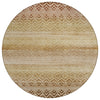 Piper Looms Chantille Geometric ACN2042 Beige Machine Washable Area Rug Round Main Image