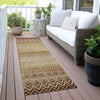 Piper Looms Chantille Geometric ACN2042 Beige Machine Washable Area Rug Runner Outdoor Lifestyle Image Feature