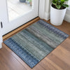 Piper Looms Chantille Geometric ACN2042 Blue Machine Washable Area Rug Scatter Lifestyle Image Feature