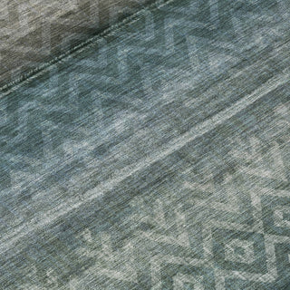 Piper Looms Chantille Geometric ACN2042 Blue Machine Washable Area Rug Swatch Image