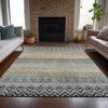 Piper Looms Chantille Geometric ACN2042 Gray Machine Washable Area Rug Lifestyle Image Feature