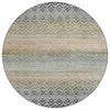 Piper Looms Chantille Geometric ACN2042 Gray Machine Washable Area Rug Round Main Image