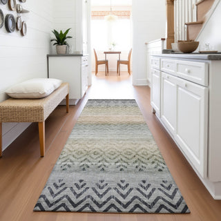 Piper Looms Chantille Geometric ACN2042 Gray Machine Washable Area Rug Runner Lifestyle Image Feature