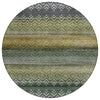 Piper Looms Chantille Geometric ACN2042 Green Machine Washable Area Rug Round Main Image