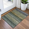 Piper Looms Chantille Geometric ACN2042 Green Machine Washable Area Rug Scatter Lifestyle Image Feature