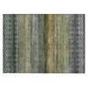 Piper Looms Chantille Geometric ACN2042 Green Machine Washable Area Rug Scatter Main Image