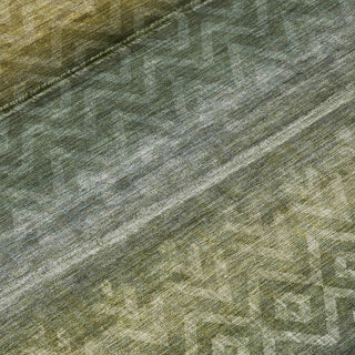 Piper Looms Chantille Geometric ACN2042 Green Machine Washable Area Rug Swatch Image