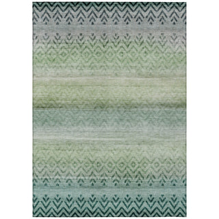 Piper Looms Chantille Geometric ACN2042 Teal Machine Washable Area Rug main image