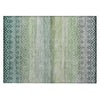 Piper Looms Chantille Geometric ACN2042 Teal Machine Washable Area Rug Scatter Main Image