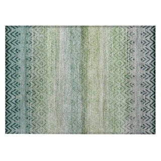 Piper Looms Chantille Geometric ACN2042 Teal Machine Washable Area Rug Scatter Main Image