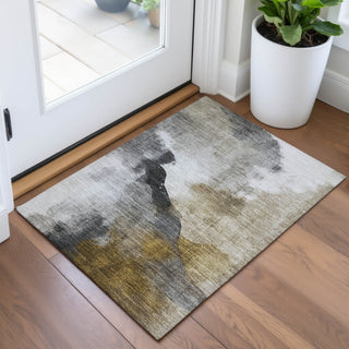 Piper Looms Chantille Abstract ACN2043 Brown Machine Washable Area Rug Scatter Lifestyle Image Feature