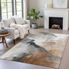 Piper Looms Chantille Abstract ACN2043 Paprika Machine Washable Area Rug Lifestyle Image Feature