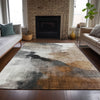 Piper Looms Chantille Abstract ACN2043 Paprika Machine Washable Area Rug Lifestyle Image Feature