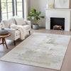 Piper Looms Chantille Abstract ACN2044 Linen Machine Washable Area Rug Lifestyle Image Feature