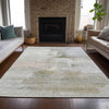 Piper Looms Chantille Abstract ACN2044 Linen Machine Washable Area Rug Lifestyle Image Feature